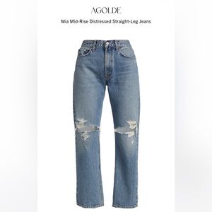 AGOLDE Mia Mid Rise Straight Jean in Rule, Size 24 NWT